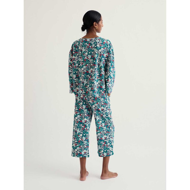 Seasalt Cornwall Tree Shadow Pyjamas - Winding Meadow Storm image number 1